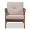 Baxton Studio Bianca Walnut Wood Light Grey Tufted Lounge Chair 140-7548 - alternate 9